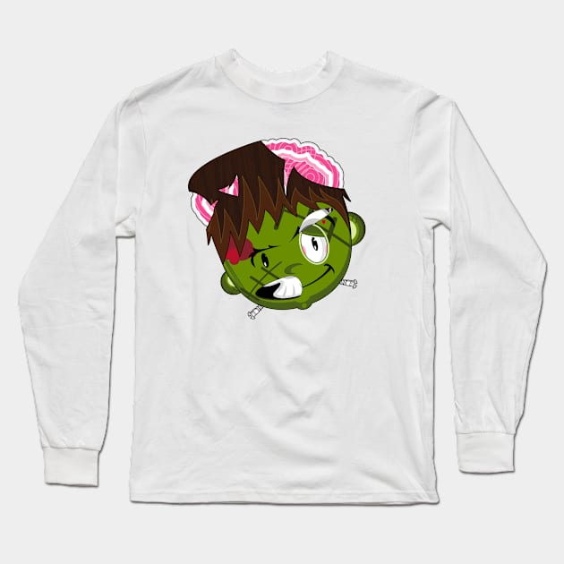 Cartoon Cute Mini Frankensteins Monster Long Sleeve T-Shirt by markmurphycreative